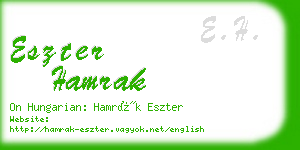 eszter hamrak business card